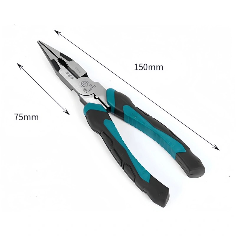 Chrome Vanadium Needle Nose Pliers jaws close-up