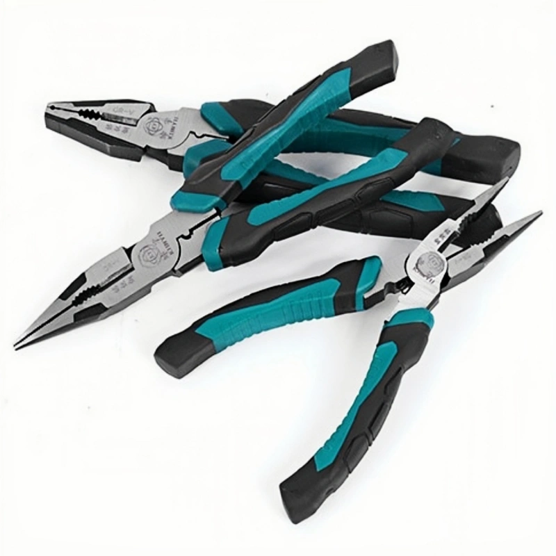 Chrome Vanadium Needle Nose Pliers jaws close-up edge close-up