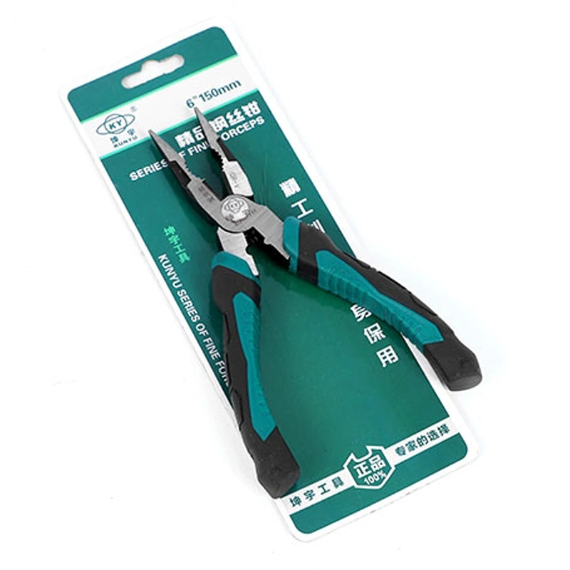 Chrome Vanadium Needle Nose Pliers jaws close-up surface finish