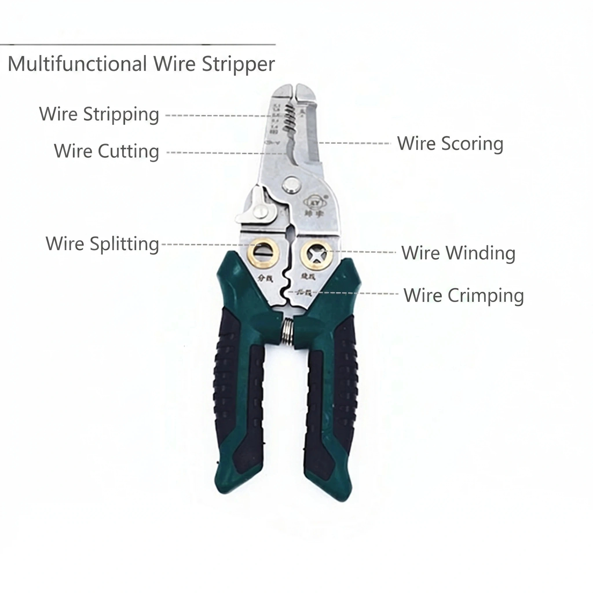 Stainless Steel Wire Stripping Pliers with Chrome Vanadium Steel