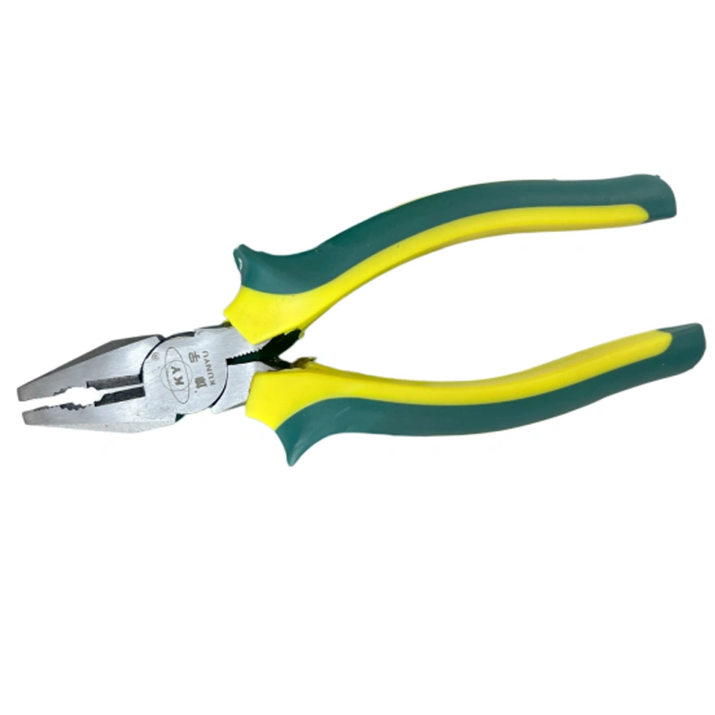 Frog Handle Combination Pliers jaws close-up edge close-up