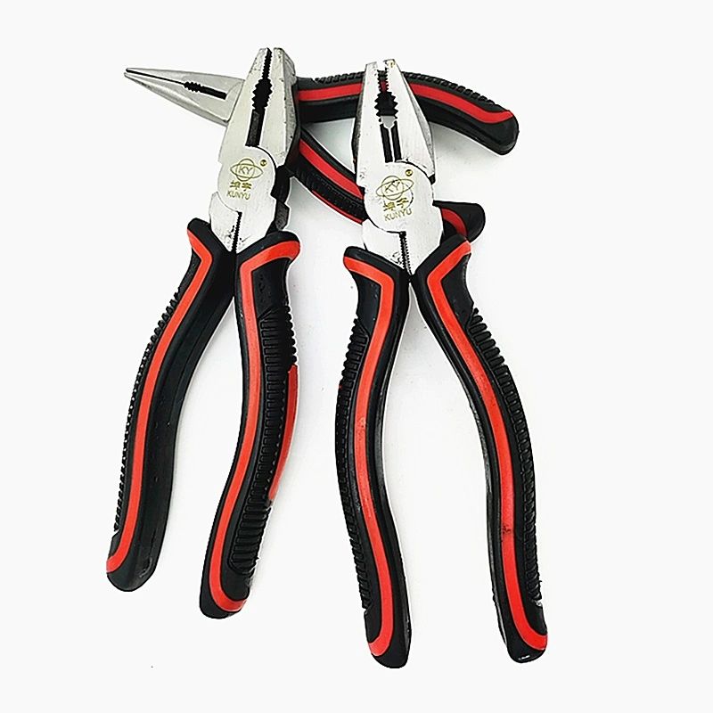 Black Red Handle Needle Nose with Chrome Vanadium Steel