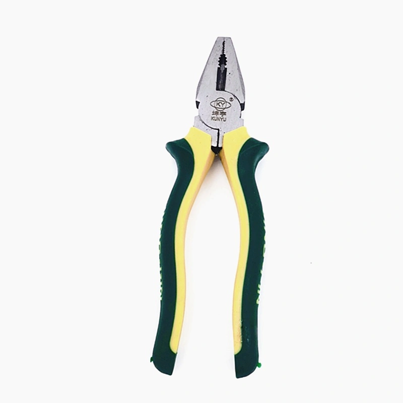 Frog Handle Combination Pliers jaws close-up material texture