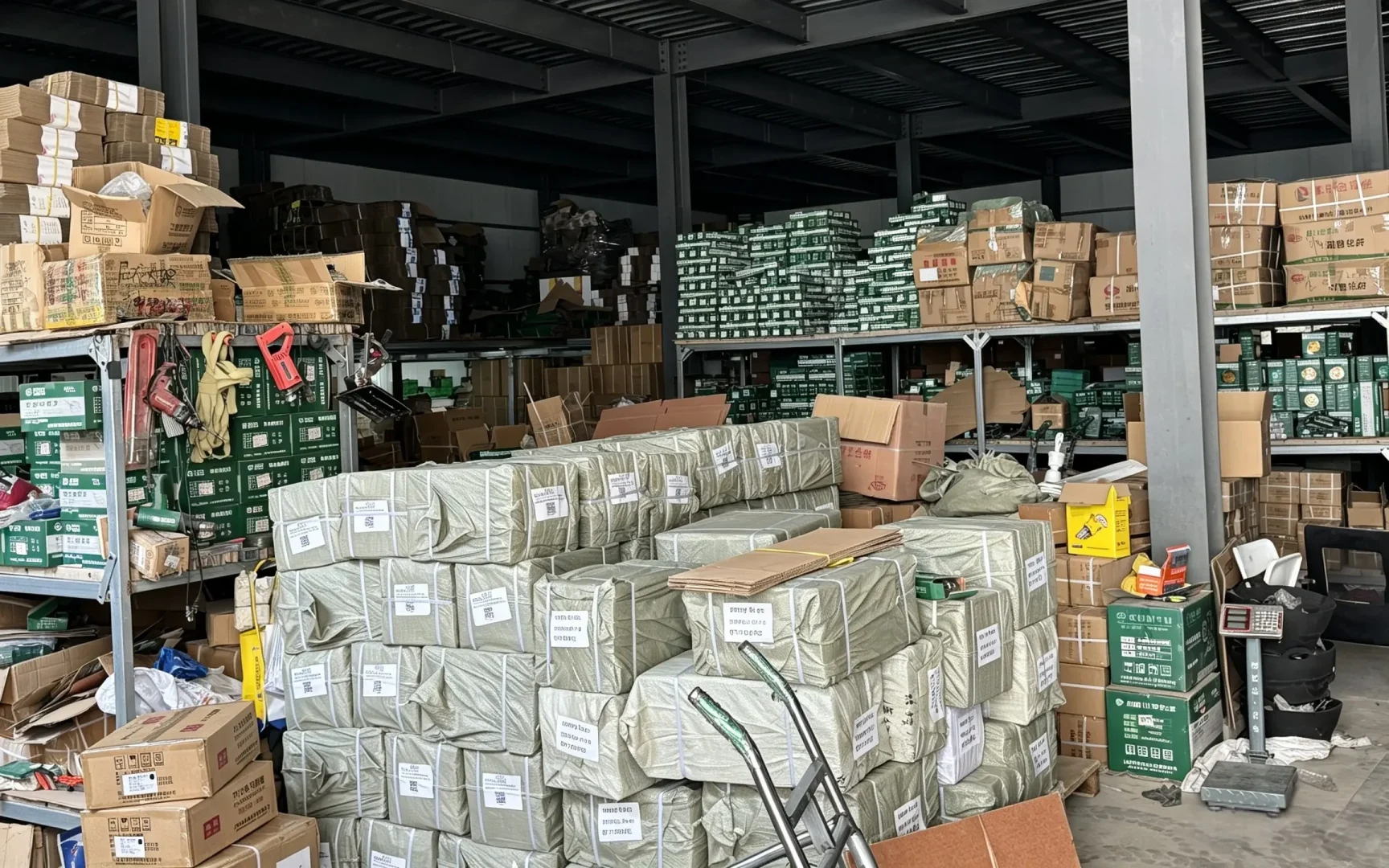 Huashu Tools packed export hand‑tool cargo ready for shipment wholesale hardware goods www.huashutools.com