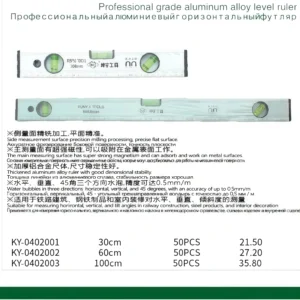 Bulk order Professional Aluminum Alloy Spirit Level front view