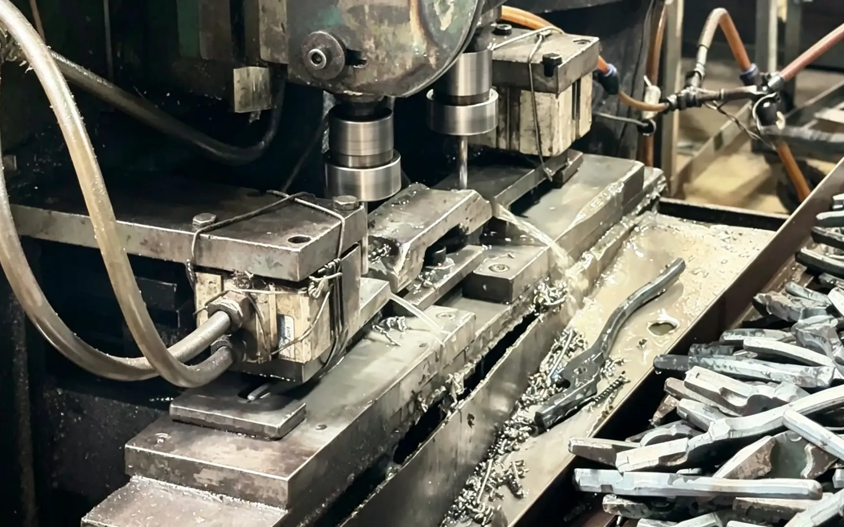 Stamping die station cutting and forming pliers blanks at Huashu Tools