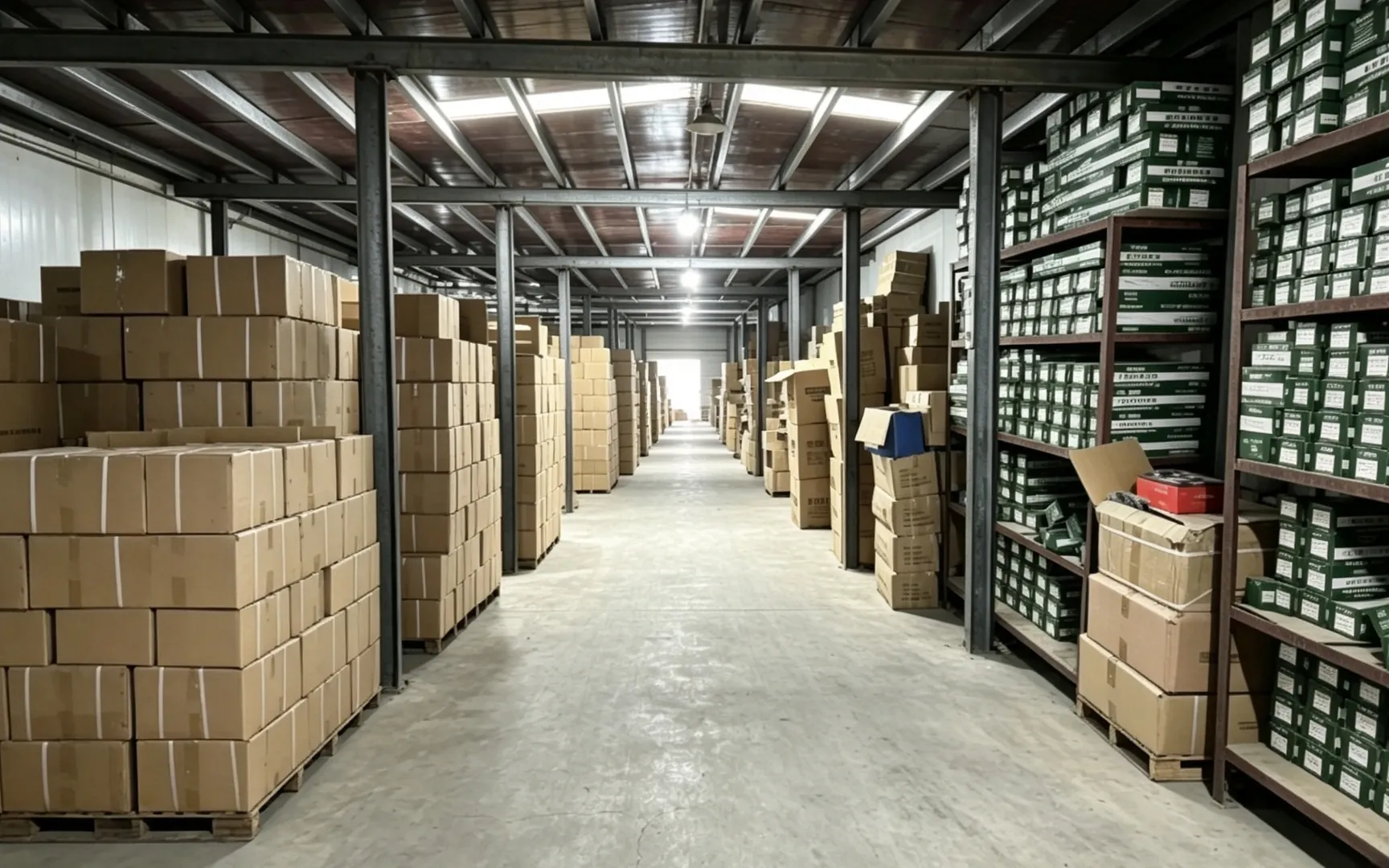 Warehouse cartons of hand tools prepared for cross-border wholesale